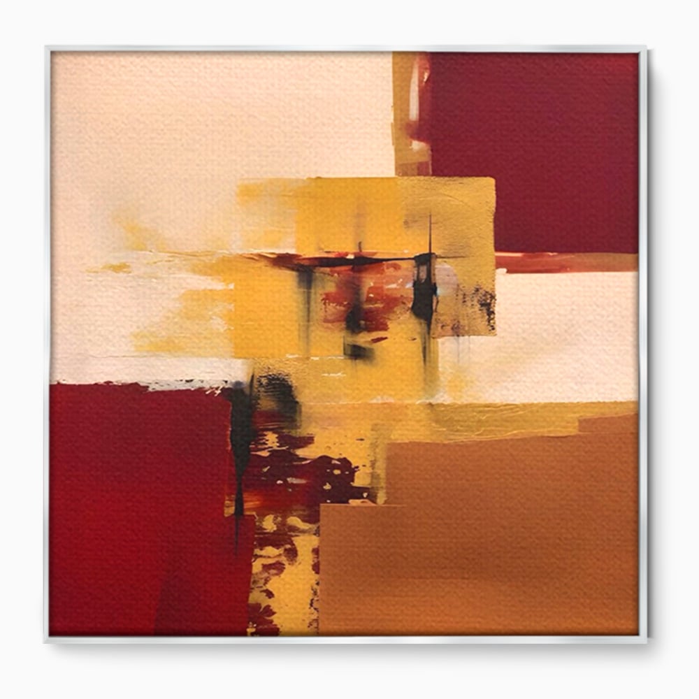 Tablou Canvas Premium LuxCanva® A1597, Abstract Gold , Dormitor, Vibratie Colorata, Patrate, Living, Culori Vibrante