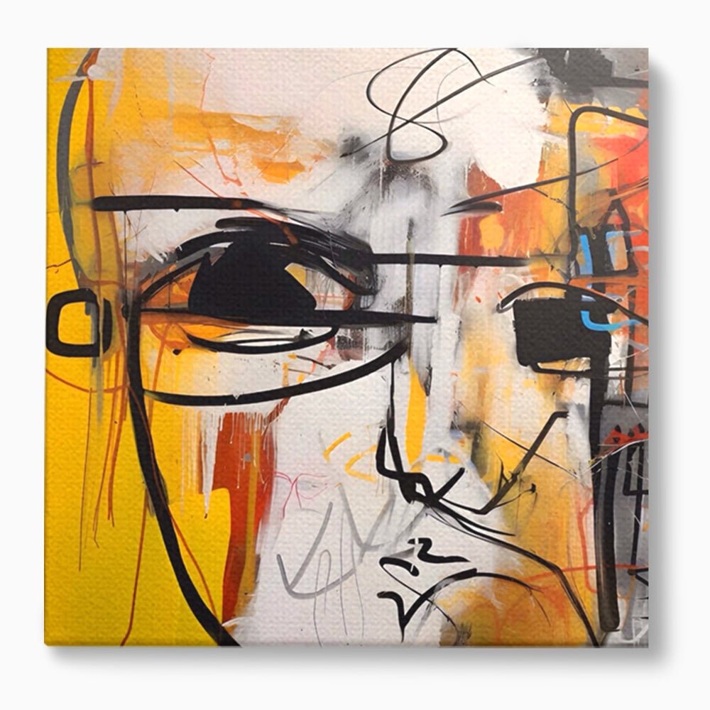 Tablou Canvas Premium LuxCanva® A1598, Abstract Face , Dormitor, Fata, Sentimente, Vibratie Vizuala, Living, Culori Vibrante