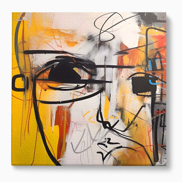 Tablou Canvas Premium LuxCanva® A1598, Abstract Face , Dormitor, Fata, Sentimente, Vibratie Vizuala, Living, Culori Vibrante