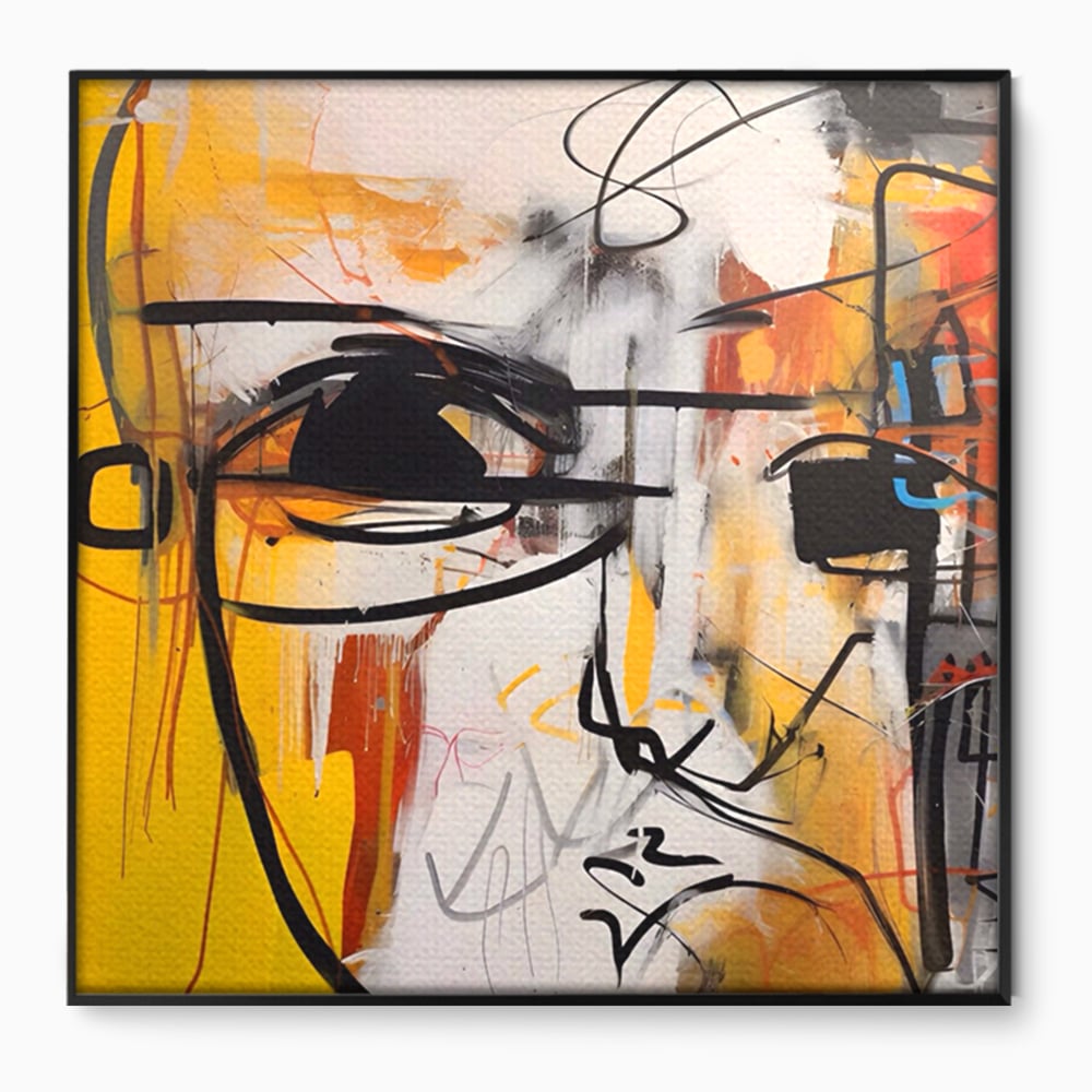 Tablou Canvas Premium LuxCanva® A1598, Abstract Face , Dormitor, Fata, Sentimente, Vibratie Vizuala, Living, Culori Vibrante