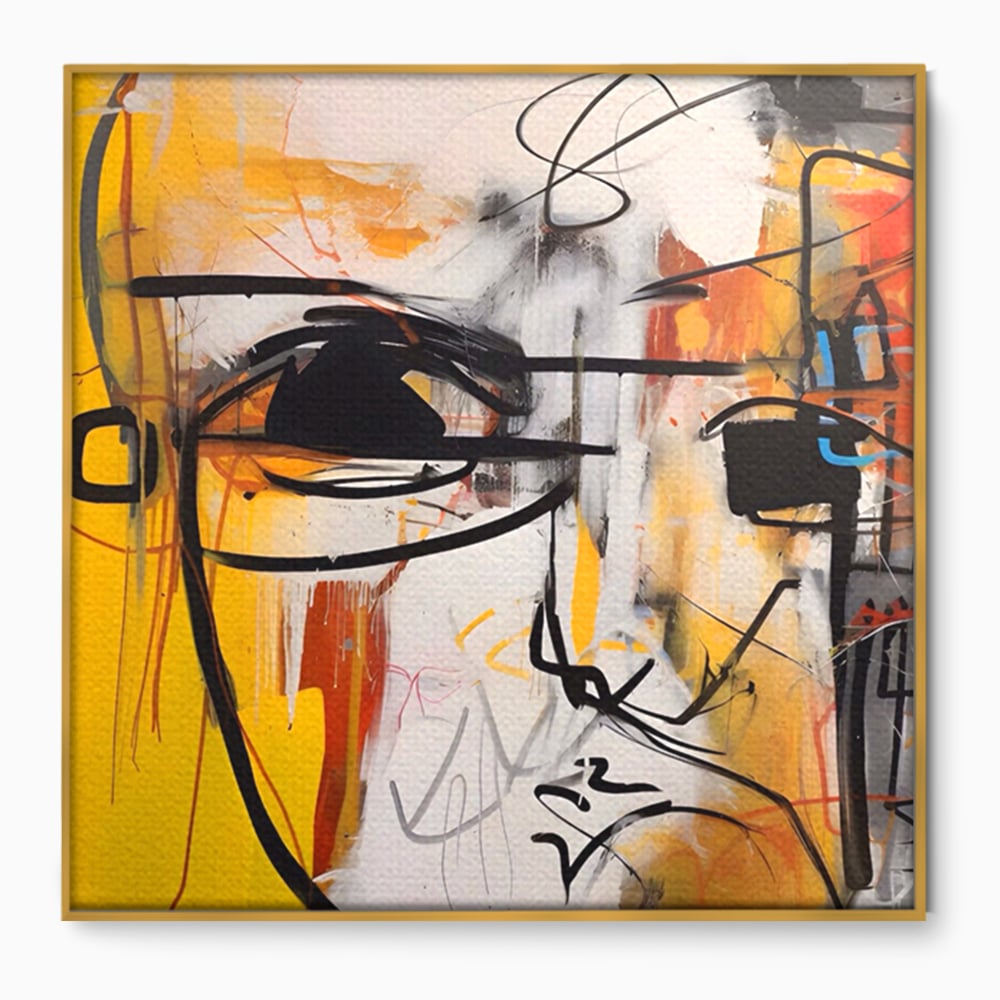 Tablou Canvas Premium LuxCanva® A1598, Abstract Face , Dormitor, Fata, Sentimente, Vibratie Vizuala, Living, Culori Vibrante