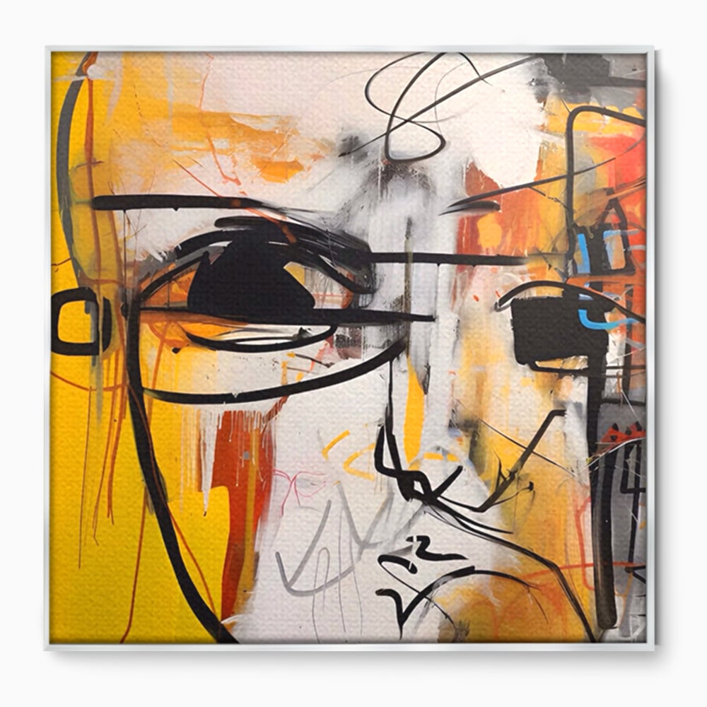 Tablou Canvas Premium LuxCanva® A1598, Abstract Face , Dormitor, Fata, Sentimente, Vibratie Vizuala, Living, Culori Vibrante