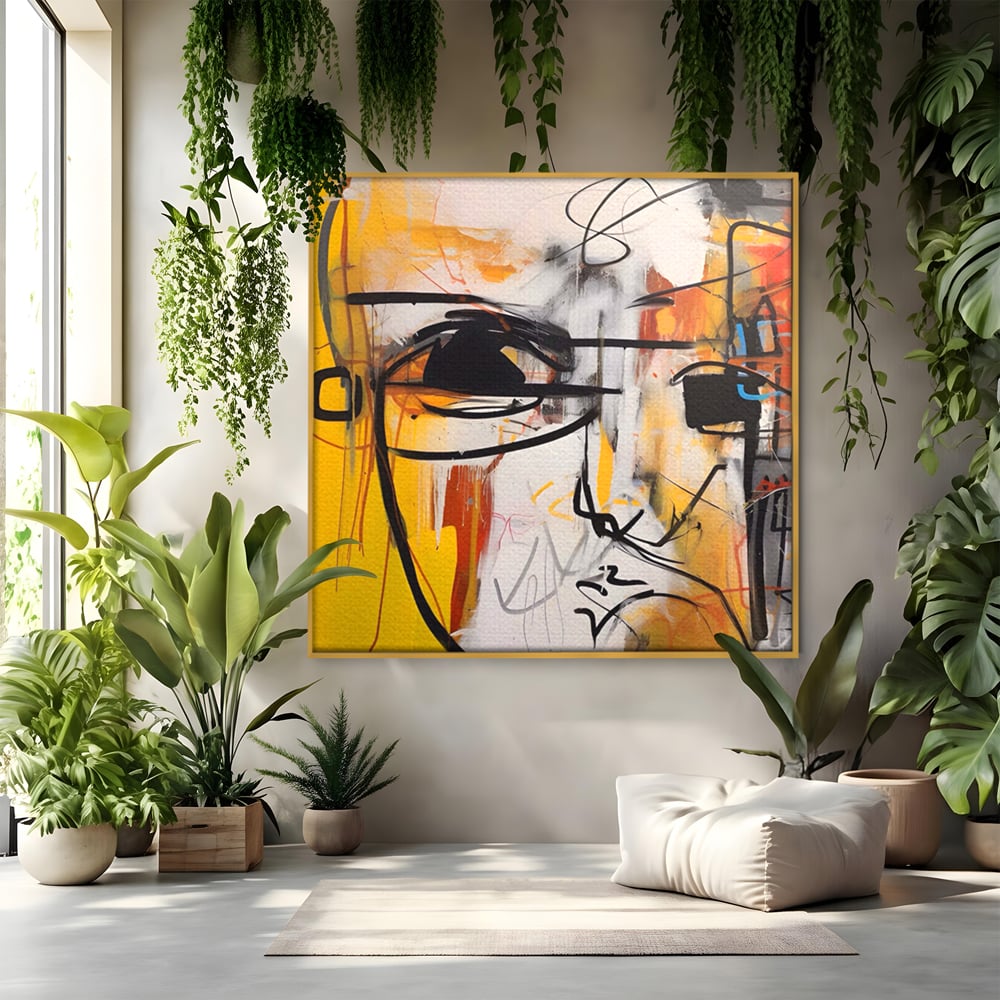 Tablou Canvas Premium LuxCanva® A1598, Abstract Face , Dormitor, Fata, Sentimente, Vibratie Vizuala, Living, Culori Vibrante