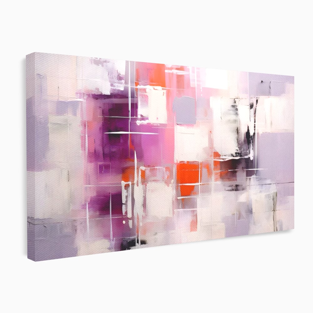 Tablou Canvas Premium LuxCanva® A1599, Contraste Purpurii , Dormitor, Lila, Lavanda, Mov, Vibratie Vizuala, Living, Culori Vibrante