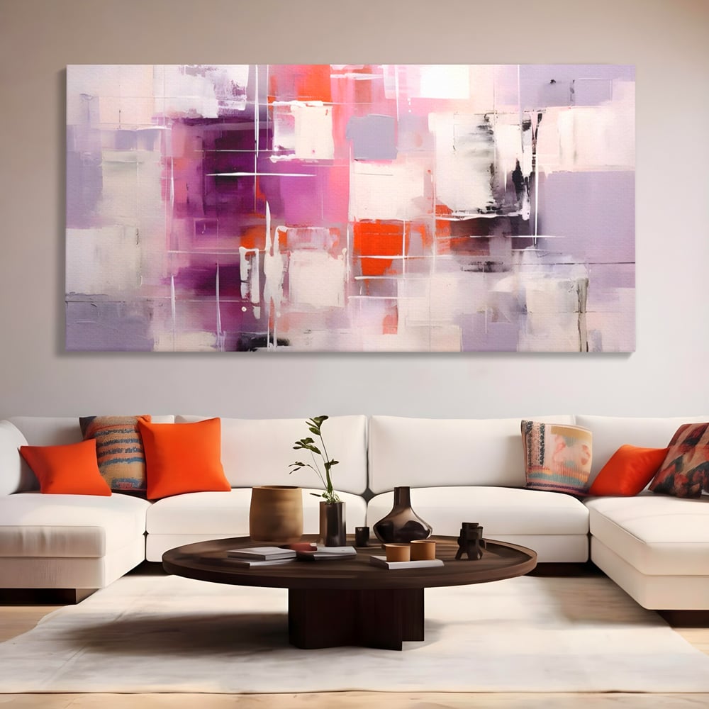 Tablou Canvas Premium LuxCanva® A1599, Contraste Purpurii , Dormitor, Lila, Lavanda, Mov, Vibratie Vizuala, Living, Culori Vibrante