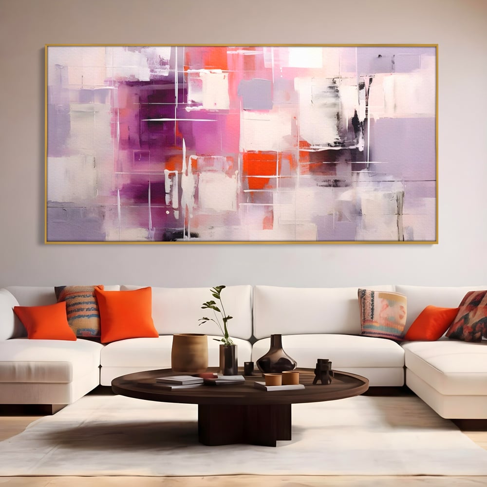 Tablou Canvas Premium LuxCanva® A1599, Contraste Purpurii , Dormitor, Lila, Lavanda, Mov, Vibratie Vizuala, Living, Culori Vibrante