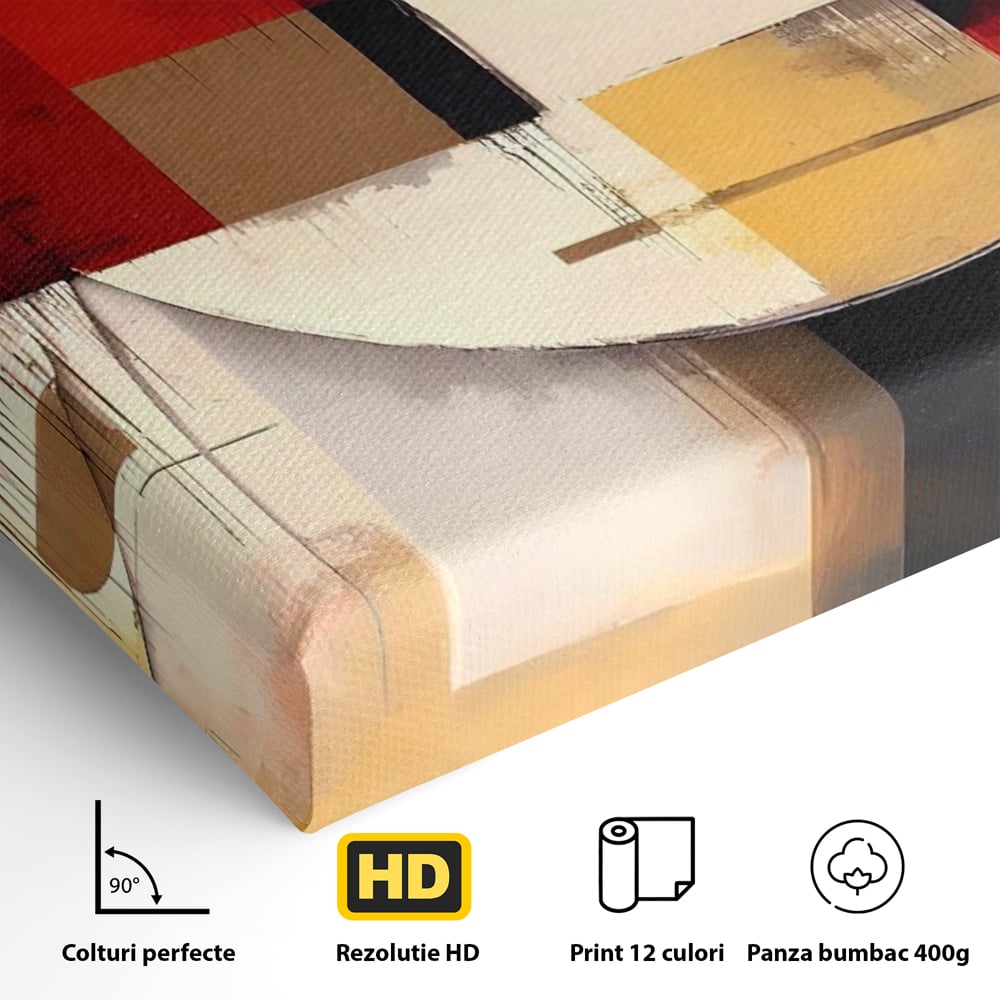 Tablou Canvas Premium LuxCanva® A1601, Stare Abstracta , Room, Decorativ, Sentimente, Interpretare, Contraste, Living, Culori Vibrante