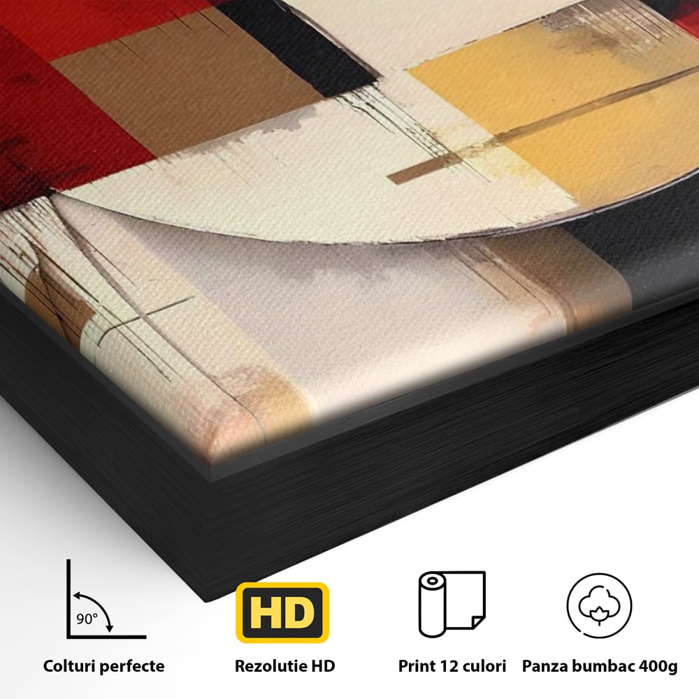 Tablou Canvas Premium LuxCanva® A1601, Stare Abstracta , Room, Decorativ, Sentimente, Interpretare, Contraste, Living, Culori Vibrante
