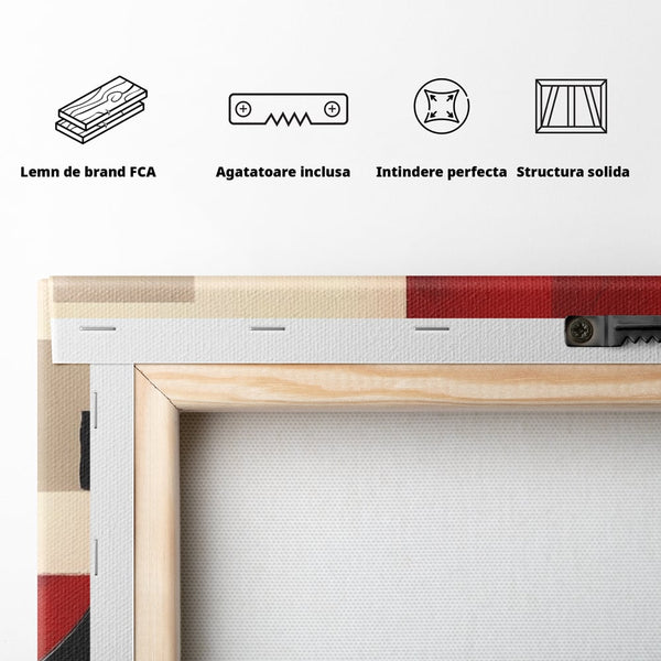 Tablou Canvas Premium LuxCanva® A1601, Stare Abstracta , Room, Decorativ, Sentimente, Interpretare, Contraste, Living, Culori Vibrante