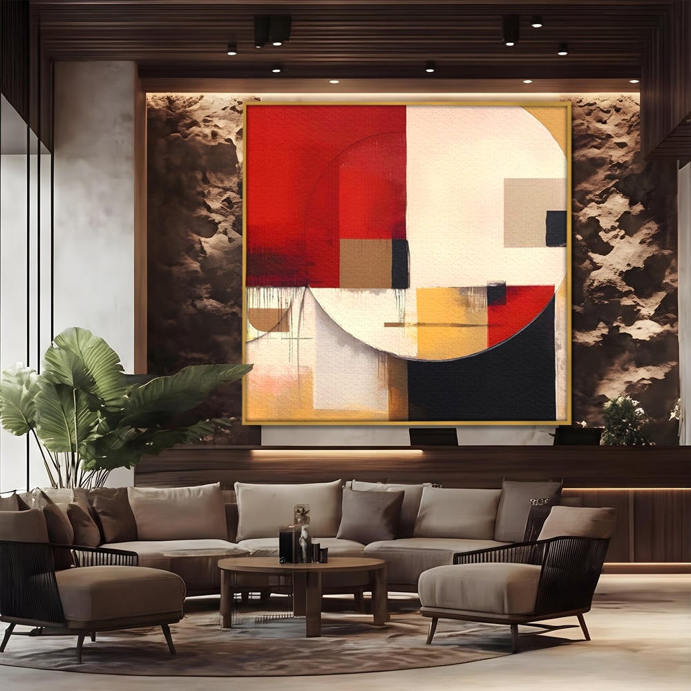 Tablou Canvas Premium LuxCanva® A1601, Stare Abstracta , Room, Decorativ, Sentimente, Interpretare, Contraste, Living, Culori Vibrante