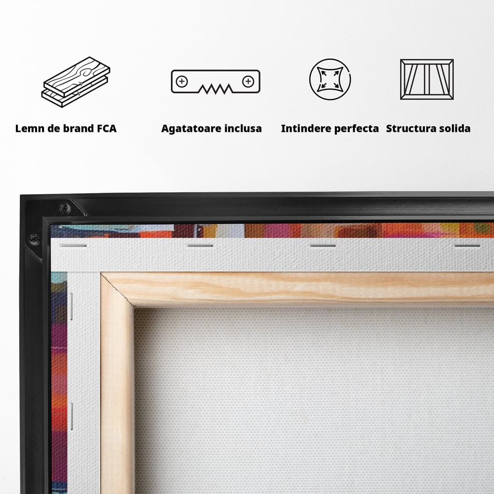 Tablou Canvas Premium LuxCanva® A1602, Univers Colorat , Living, Pastel, Multicolor, Pensulat, Dormitor, Culori Vibrante
