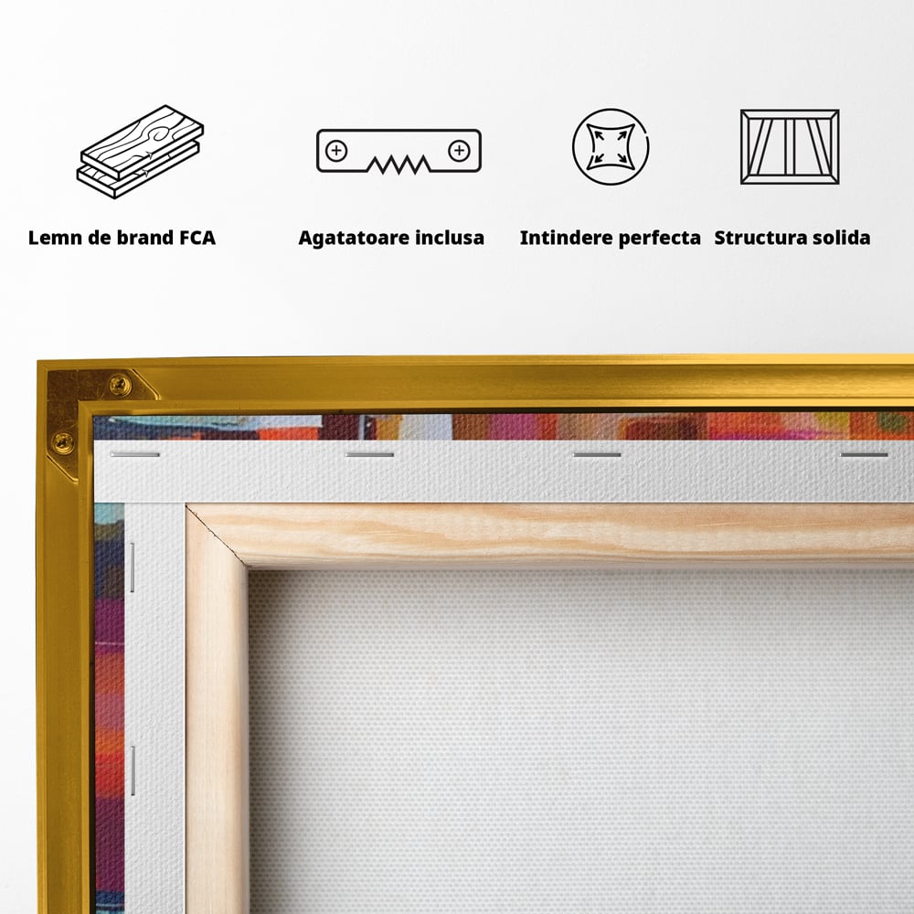 Tablou Canvas Premium LuxCanva® A1602, Univers Colorat , Living, Pastel, Multicolor, Pensulat, Dormitor, Culori Vibrante