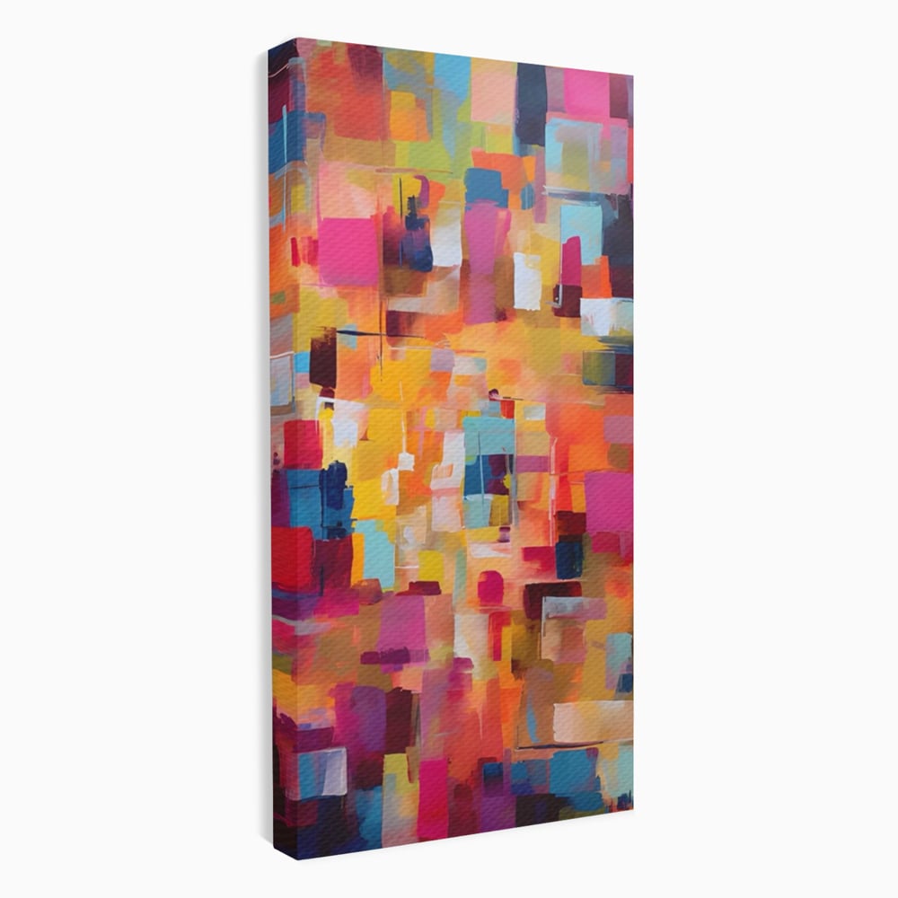 Tablou Canvas Premium LuxCanva® A1602, Univers Colorat , Living, Pastel, Multicolor, Pensulat, Dormitor, Culori Vibrante