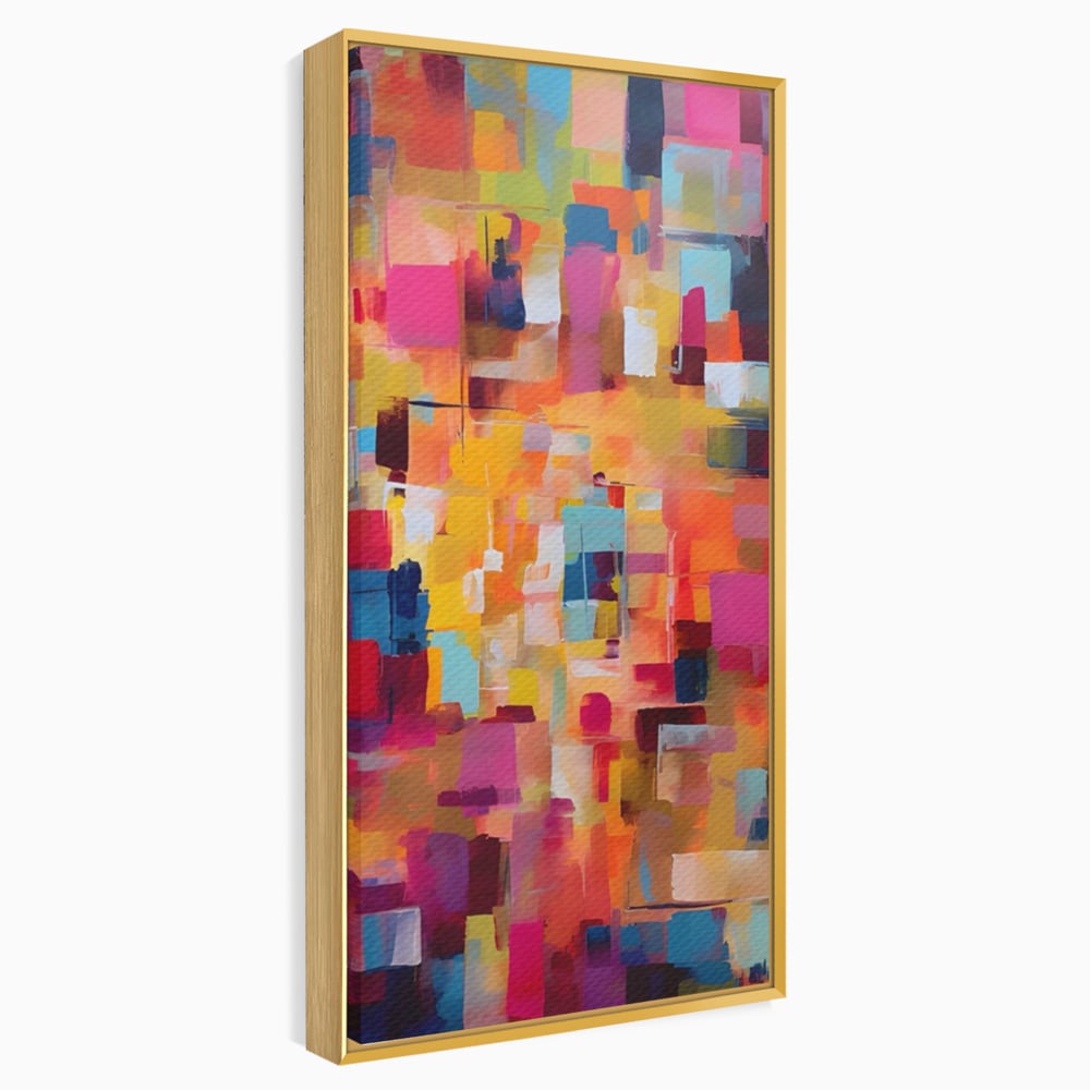 Tablou Canvas Premium LuxCanva® A1602, Univers Colorat , Living, Pastel, Multicolor, Pensulat, Dormitor, Culori Vibrante