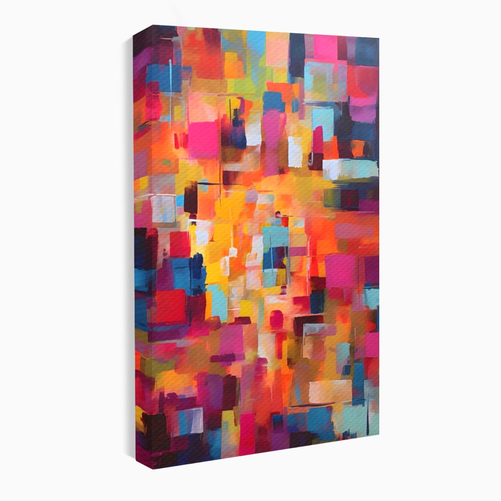 Tablou Canvas Premium LuxCanva® A1602, Univers Colorat , Living, Pastel, Multicolor, Pensulat, Dormitor, Culori Vibrante