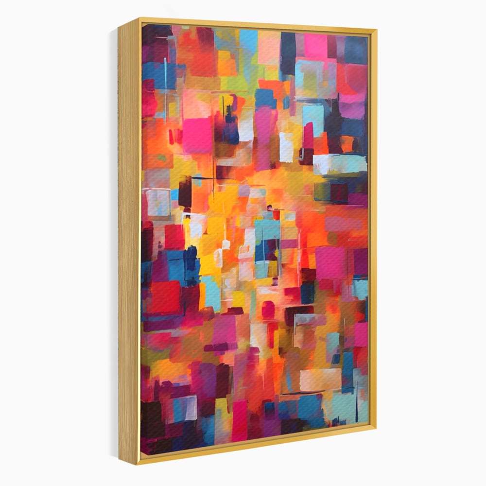 Tablou Canvas Premium LuxCanva® A1602, Univers Colorat , Living, Pastel, Multicolor, Pensulat, Dormitor, Culori Vibrante