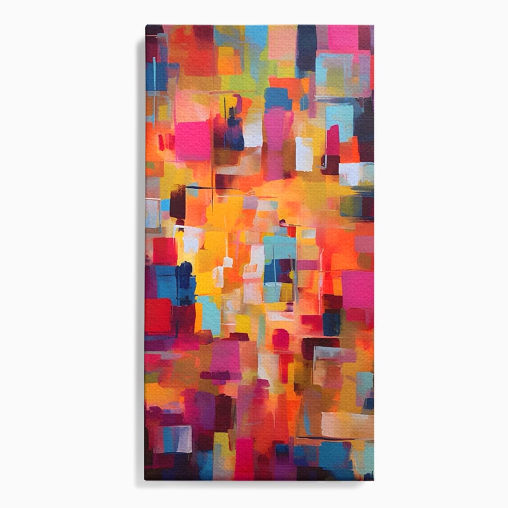 Tablou Canvas Premium LuxCanva® A1602, Univers Colorat , Living, Pastel, Multicolor, Pensulat, Dormitor, Culori Vibrante