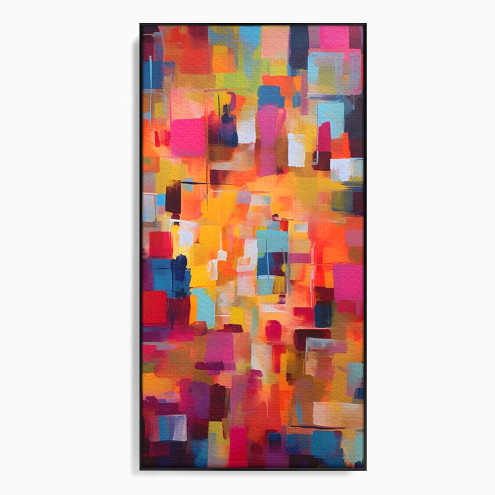 Tablou Canvas Premium LuxCanva® A1602, Univers Colorat , Living, Pastel, Multicolor, Pensulat, Dormitor, Culori Vibrante