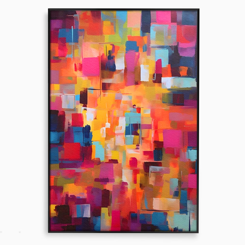 Tablou Canvas Premium LuxCanva® A1602, Univers Colorat , Living, Pastel, Multicolor, Pensulat, Dormitor, Culori Vibrante
