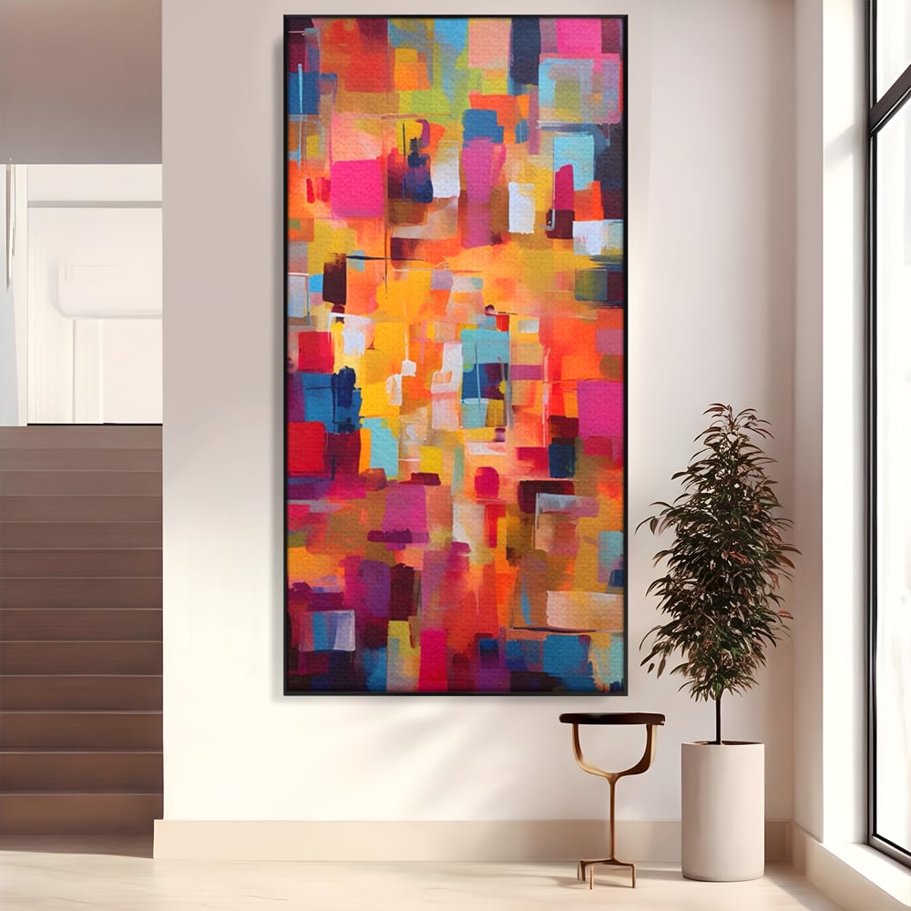 Tablou Canvas Premium LuxCanva® A1602, Univers Colorat , Living, Pastel, Multicolor, Pensulat, Dormitor, Culori Vibrante