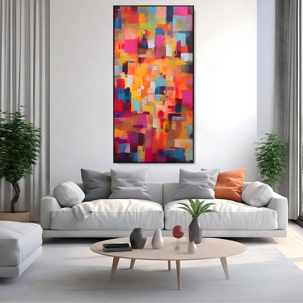 Tablou Canvas Premium LuxCanva® A1602, Univers Colorat , Living, Pastel, Multicolor, Pensulat, Dormitor, Culori Vibrante