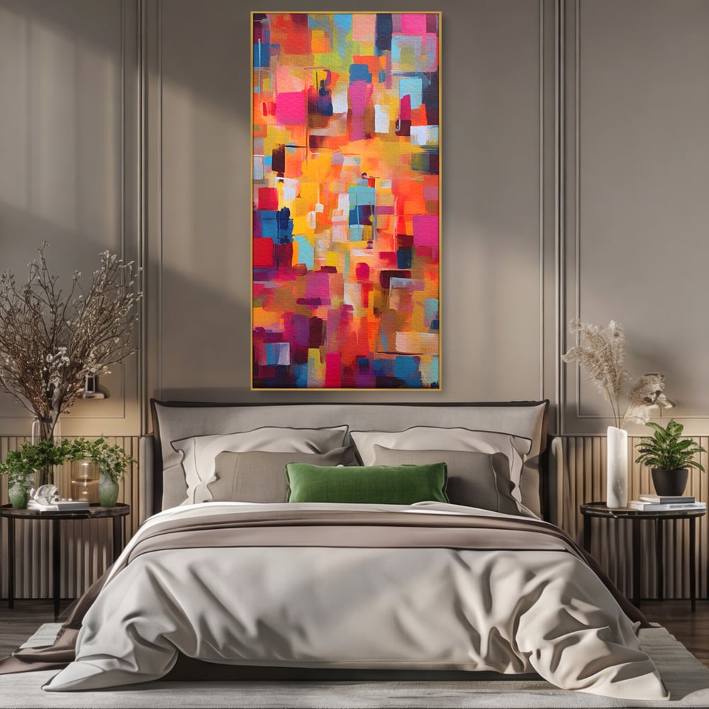Tablou Canvas Premium LuxCanva® A1602, Univers Colorat , Living, Pastel, Multicolor, Pensulat, Dormitor, Culori Vibrante