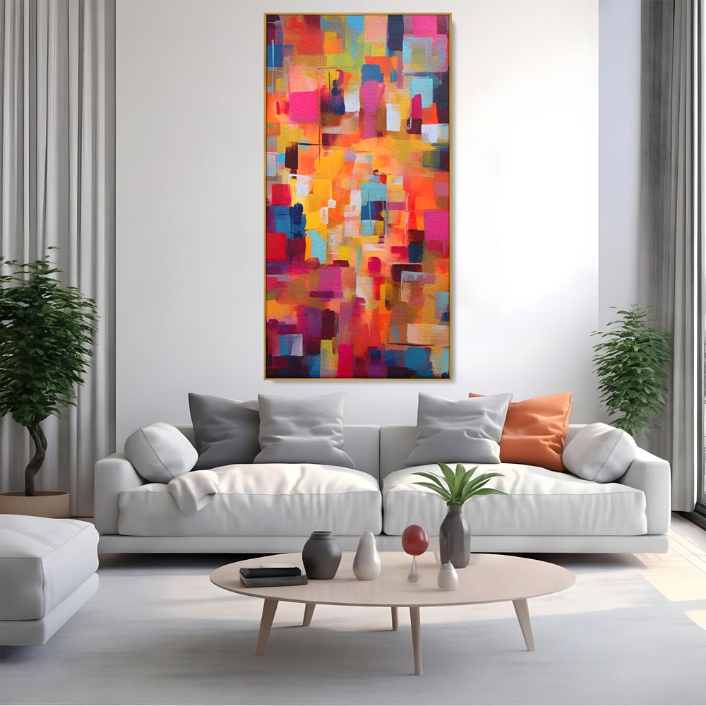 Tablou Canvas Premium LuxCanva® A1602, Univers Colorat , Living, Pastel, Multicolor, Pensulat, Dormitor, Culori Vibrante