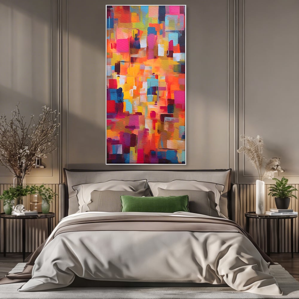 Tablou Canvas Premium LuxCanva® A1602, Univers Colorat , Living, Pastel, Multicolor, Pensulat, Dormitor, Culori Vibrante