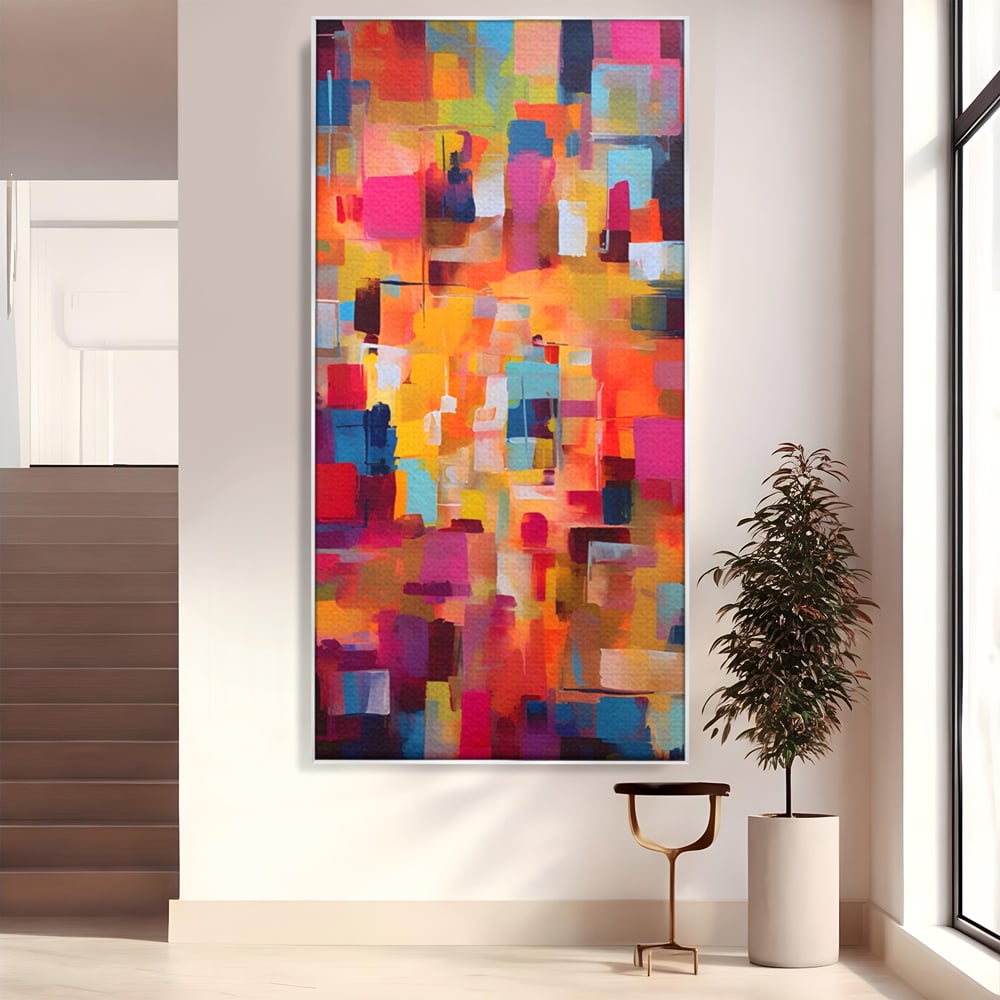 Tablou Canvas Premium LuxCanva® A1602, Univers Colorat , Living, Pastel, Multicolor, Pensulat, Dormitor, Culori Vibrante