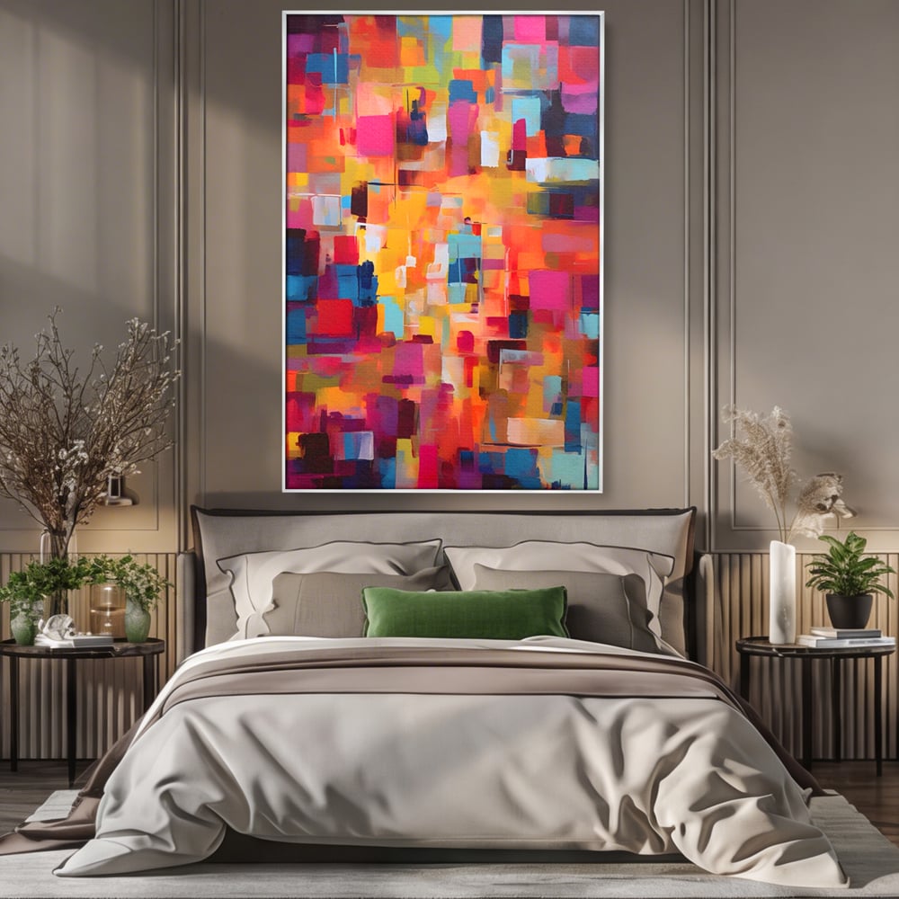 Tablou Canvas Premium LuxCanva® A1602, Univers Colorat , Living, Pastel, Multicolor, Pensulat, Dormitor, Culori Vibrante