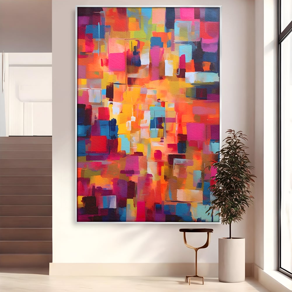 Tablou Canvas Premium LuxCanva® A1602, Univers Colorat , Living, Pastel, Multicolor, Pensulat, Dormitor, Culori Vibrante