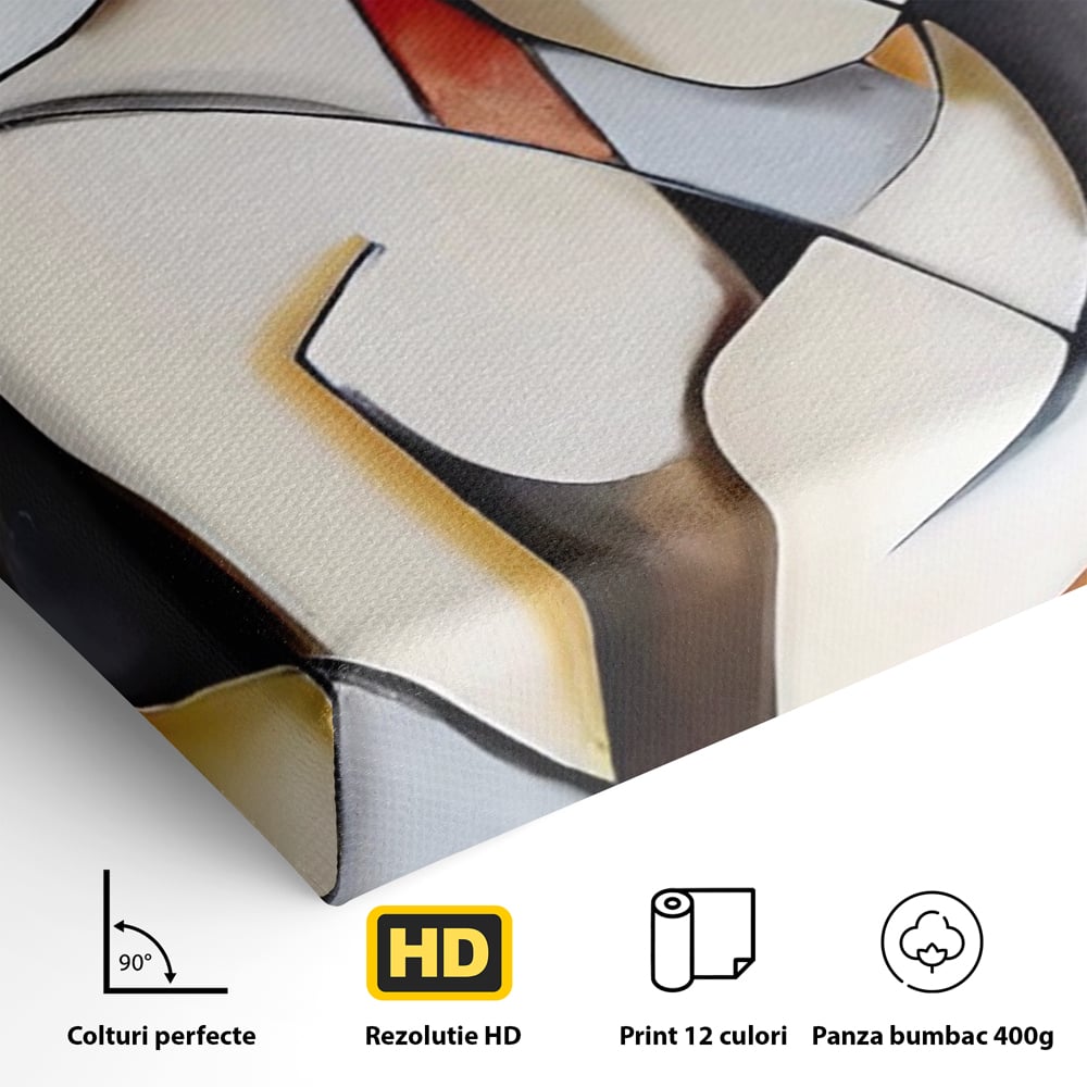 Tablou Canvas Premium LuxCanva® A1604, Un Cuplu Abstract ,  Living, Iubire, Familie, Imbratisare, Dormitor, Culori Vibrante
