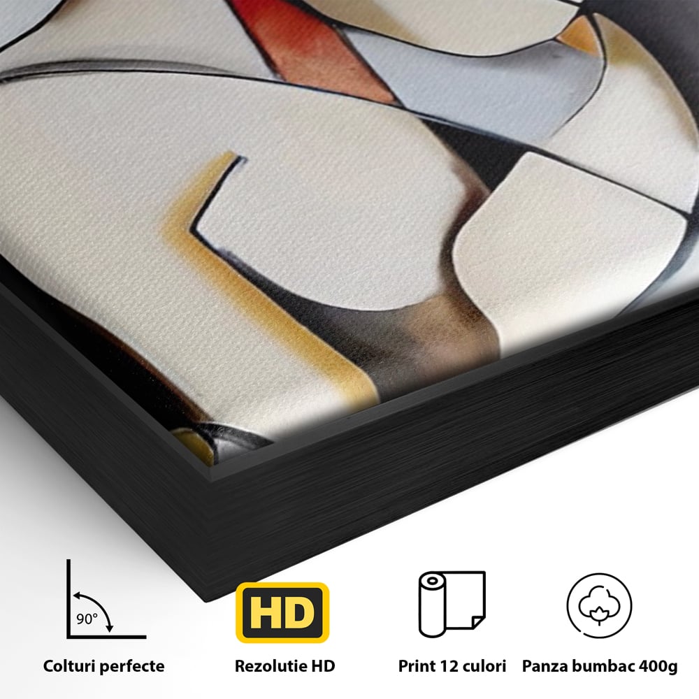 Tablou Canvas Premium LuxCanva® A1604, Un Cuplu Abstract ,  Living, Iubire, Familie, Imbratisare, Dormitor, Culori Vibrante
