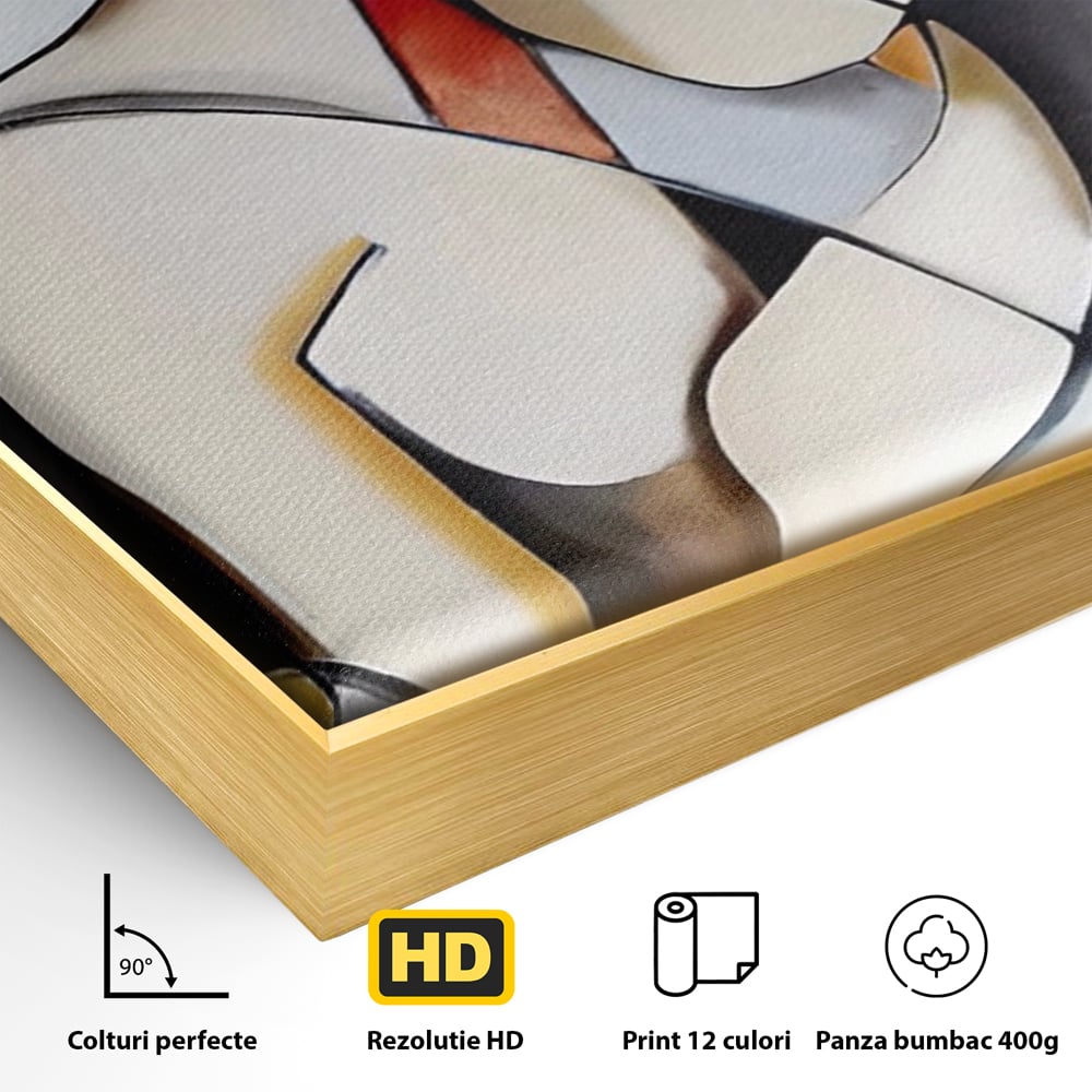 Tablou Canvas Premium LuxCanva® A1604, Un Cuplu Abstract ,  Living, Iubire, Familie, Imbratisare, Dormitor, Culori Vibrante