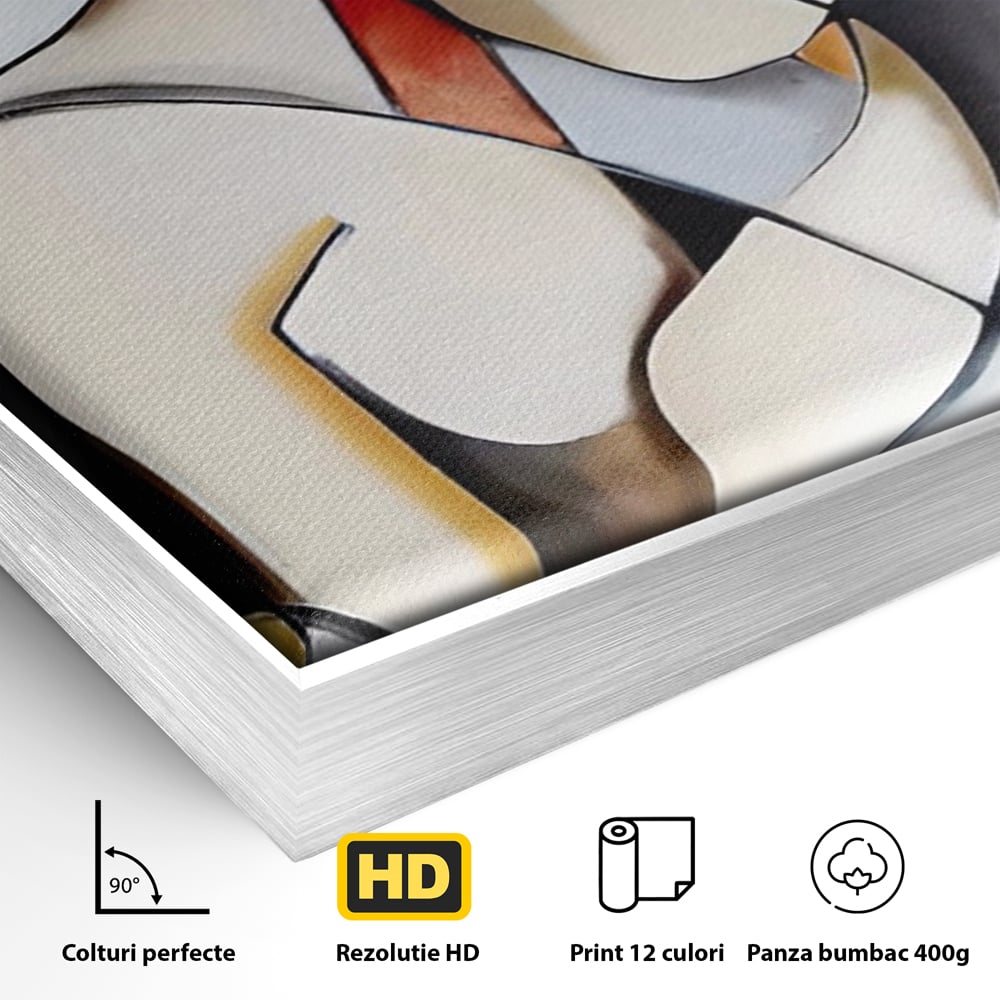 Tablou Canvas Premium LuxCanva® A1604, Un Cuplu Abstract ,  Living, Iubire, Familie, Imbratisare, Dormitor, Culori Vibrante