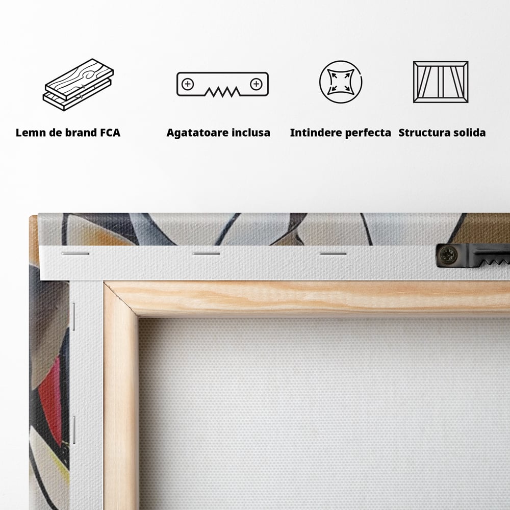 Tablou Canvas Premium LuxCanva® A1604, Un Cuplu Abstract ,  Living, Iubire, Familie, Imbratisare, Dormitor, Culori Vibrante