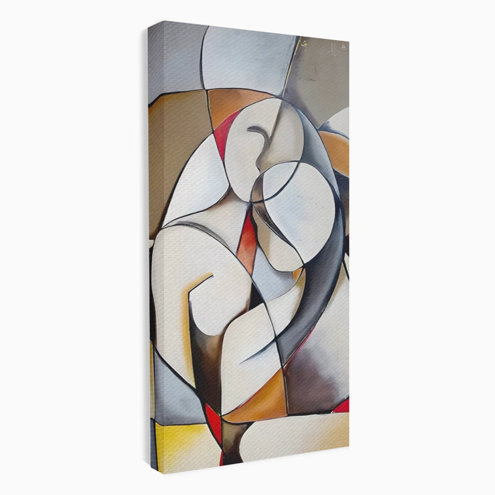 Tablou Canvas Premium LuxCanva® A1604, Un Cuplu Abstract ,  Living, Iubire, Familie, Imbratisare, Dormitor, Culori Vibrante