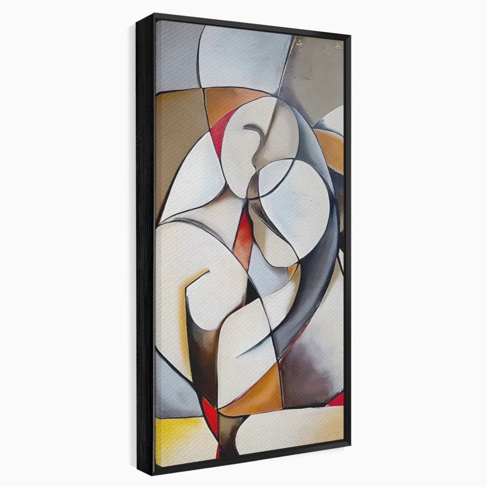 Tablou Canvas Premium LuxCanva® A1604, Un Cuplu Abstract ,  Living, Iubire, Familie, Imbratisare, Dormitor, Culori Vibrante