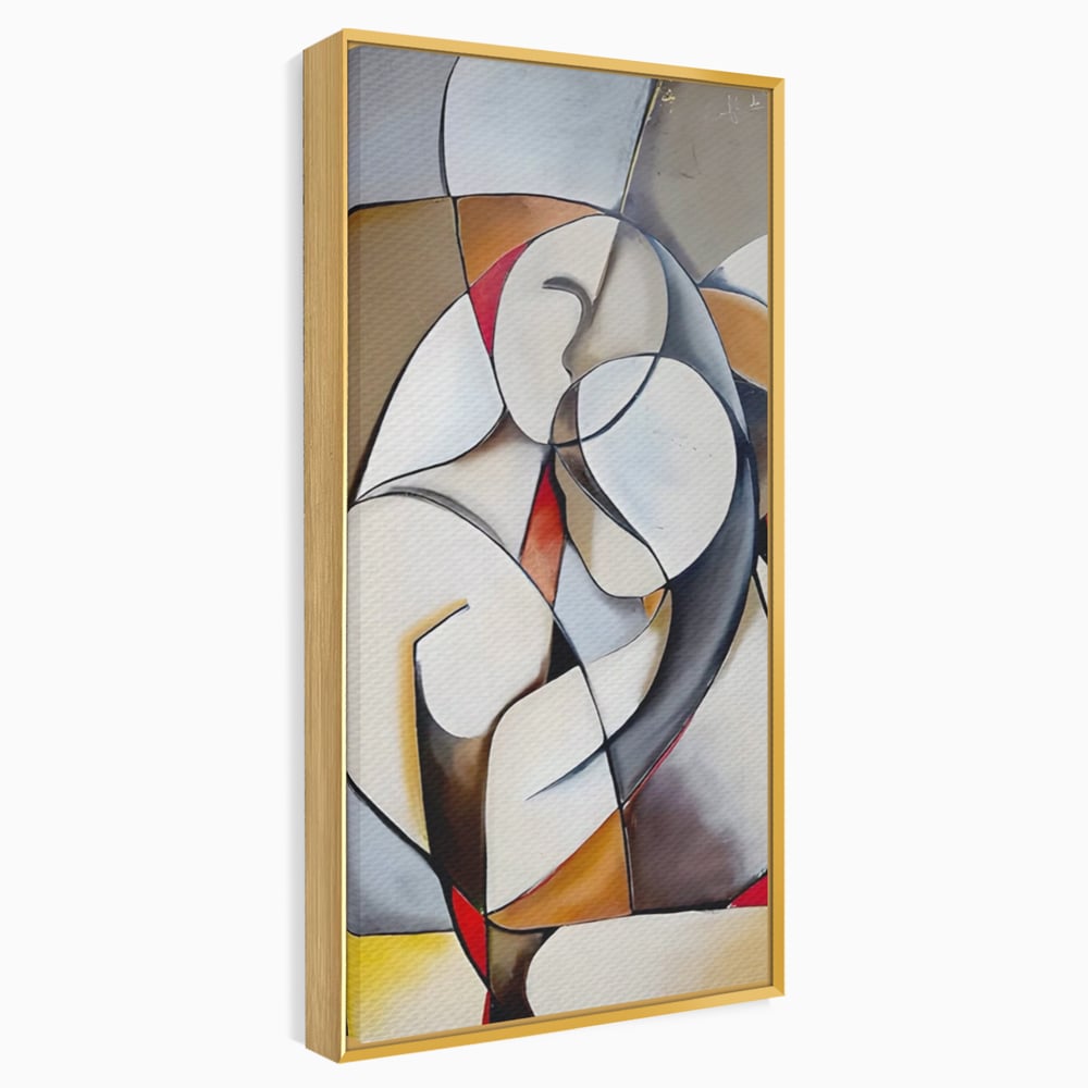 Tablou Canvas Premium LuxCanva® A1604, Un Cuplu Abstract ,  Living, Iubire, Familie, Imbratisare, Dormitor, Culori Vibrante