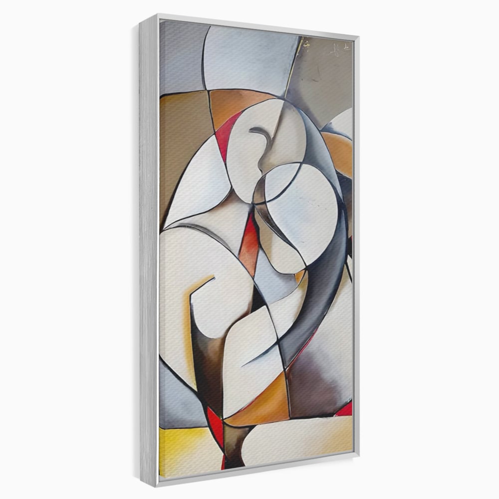 Tablou Canvas Premium LuxCanva® A1604, Un Cuplu Abstract ,  Living, Iubire, Familie, Imbratisare, Dormitor, Culori Vibrante