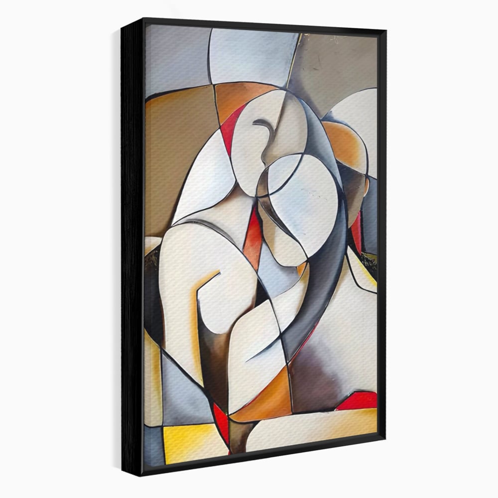 Tablou Canvas Premium LuxCanva® A1604, Un Cuplu Abstract ,  Living, Iubire, Familie, Imbratisare, Dormitor, Culori Vibrante