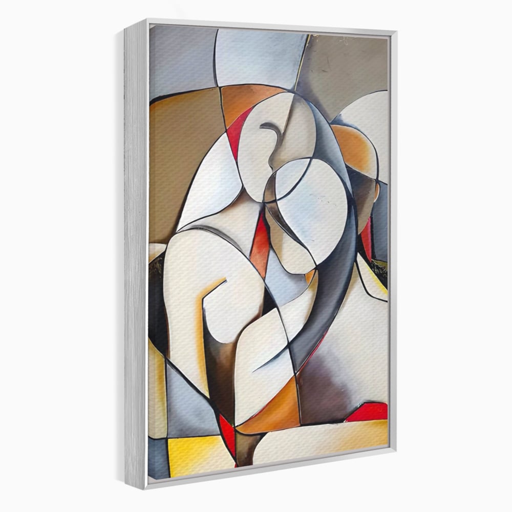 Tablou Canvas Premium LuxCanva® A1604, Un Cuplu Abstract ,  Living, Iubire, Familie, Imbratisare, Dormitor, Culori Vibrante