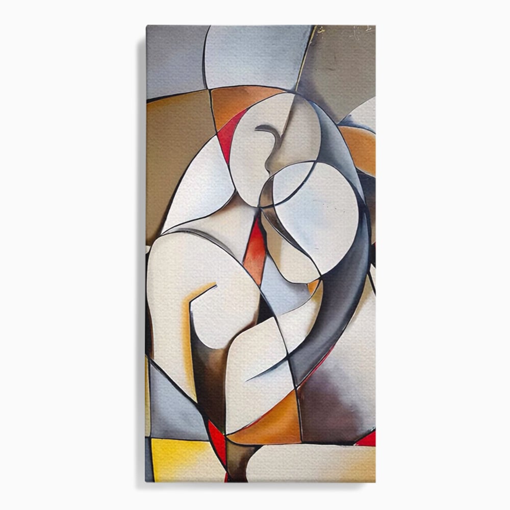 Tablou Canvas Premium LuxCanva® A1604, Un Cuplu Abstract ,  Living, Iubire, Familie, Imbratisare, Dormitor, Culori Vibrante