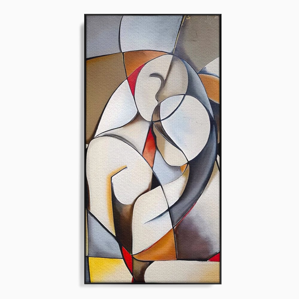 Tablou Canvas Premium LuxCanva® A1604, Un Cuplu Abstract ,  Living, Iubire, Familie, Imbratisare, Dormitor, Culori Vibrante