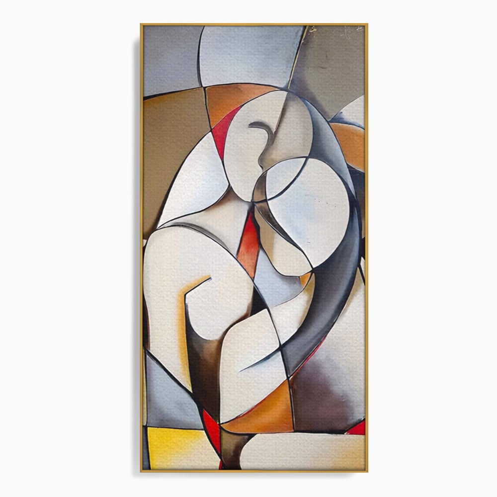 Tablou Canvas Premium LuxCanva® A1604, Un Cuplu Abstract ,  Living, Iubire, Familie, Imbratisare, Dormitor, Culori Vibrante