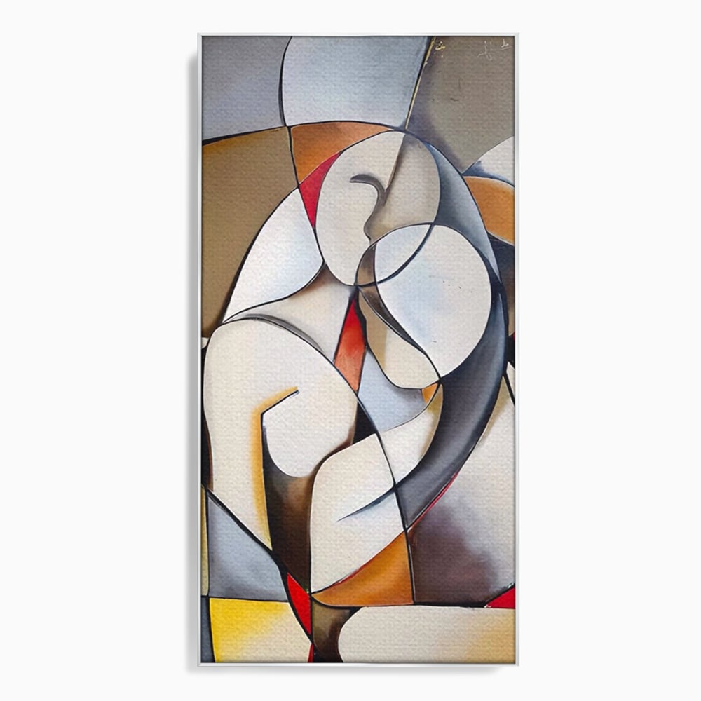 Tablou Canvas Premium LuxCanva® A1604, Un Cuplu Abstract ,  Living, Iubire, Familie, Imbratisare, Dormitor, Culori Vibrante