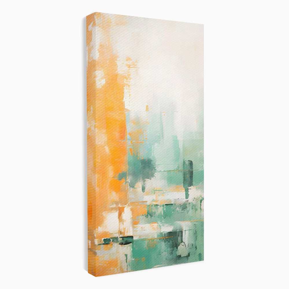 Tablou Canvas Premium LuxCanva® A1605, Imbratisare De Contrast , Living, Abstract, Decorativ, Orange, Dormitor, Culori Vibrante