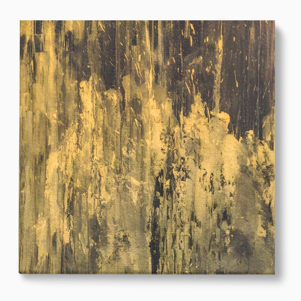 Tablou Canvas Premium LuxCanva® A1606, Vibratie Gold , Living, Abstract, Decorativ, Auriu, Dormitor, Culori Vibrante