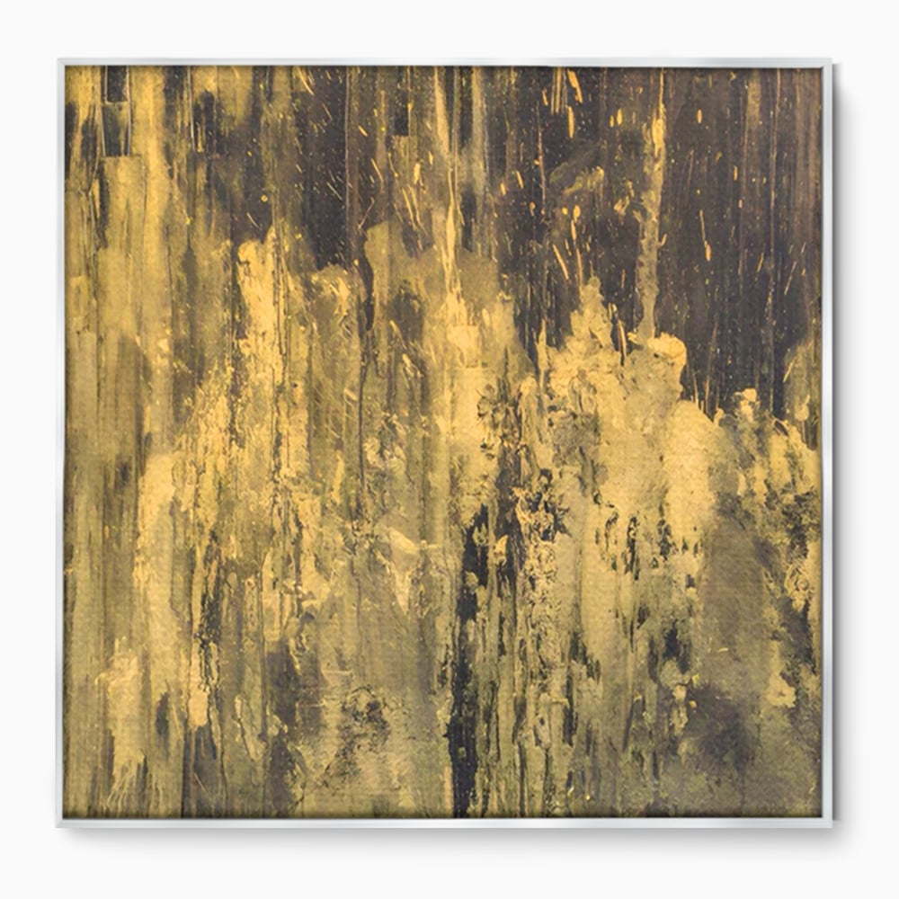 Tablou Canvas Premium LuxCanva® A1606, Vibratie Gold , Living, Abstract, Decorativ, Auriu, Dormitor, Culori Vibrante