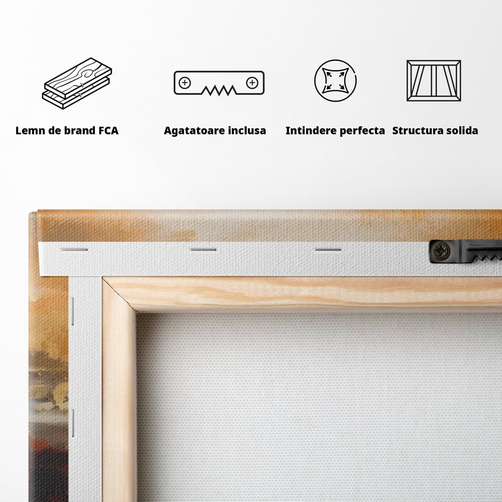 Tablou Canvas Premium LuxCanva® A1607, Infinit ,  Peisaj Abstract, Decorativ, Cosmos, Dormitor, Culori Vibrante